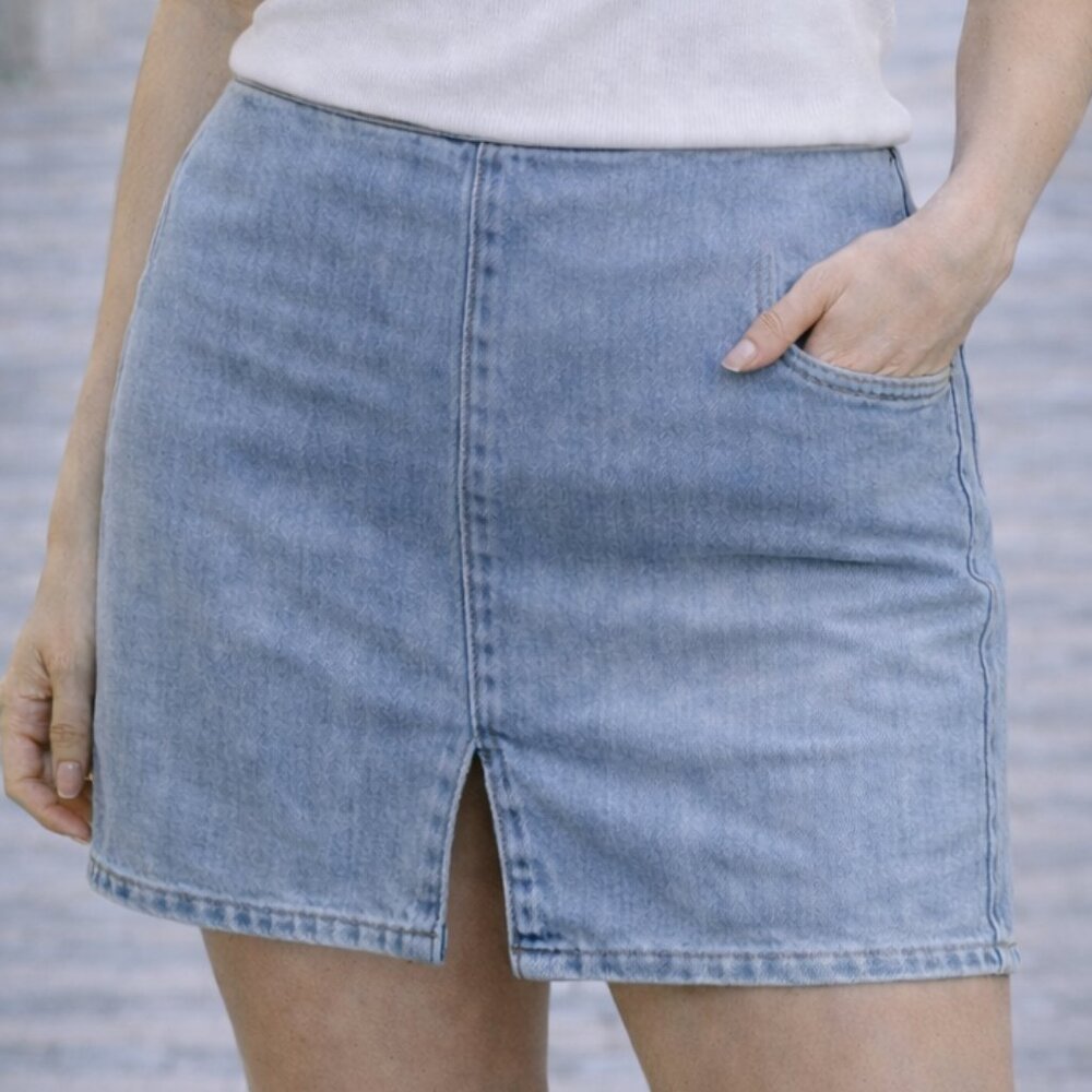 St. John’s Bay Denim Mini Skirt | Size 14P